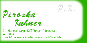 piroska kuhner business card